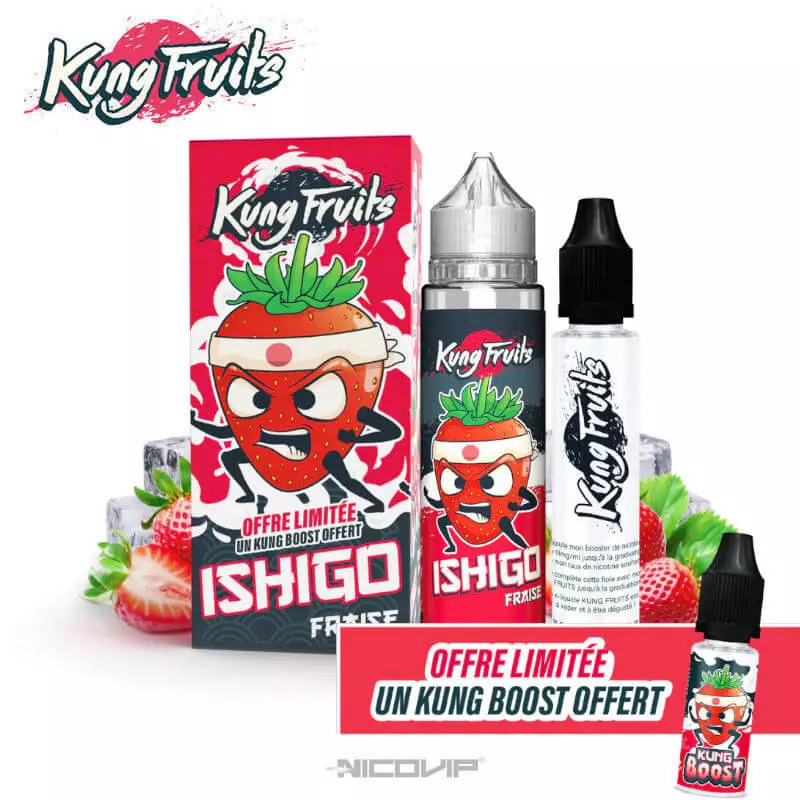 Ishigo Kung Fruits 70ml + booster + fiole 30ml 4906