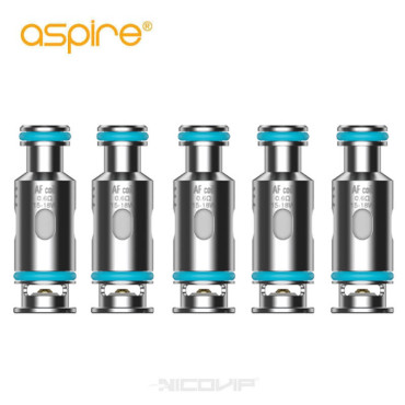 Pack 5 Résistances AF Aspire - 0.6 Ohm Pack 5 Résistances AF Aspire - 0.6 Ohm