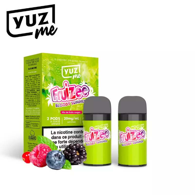 Pack 2 Pods Jetables Bloody Summer No Fresh Fruizee Yuz Me 6092