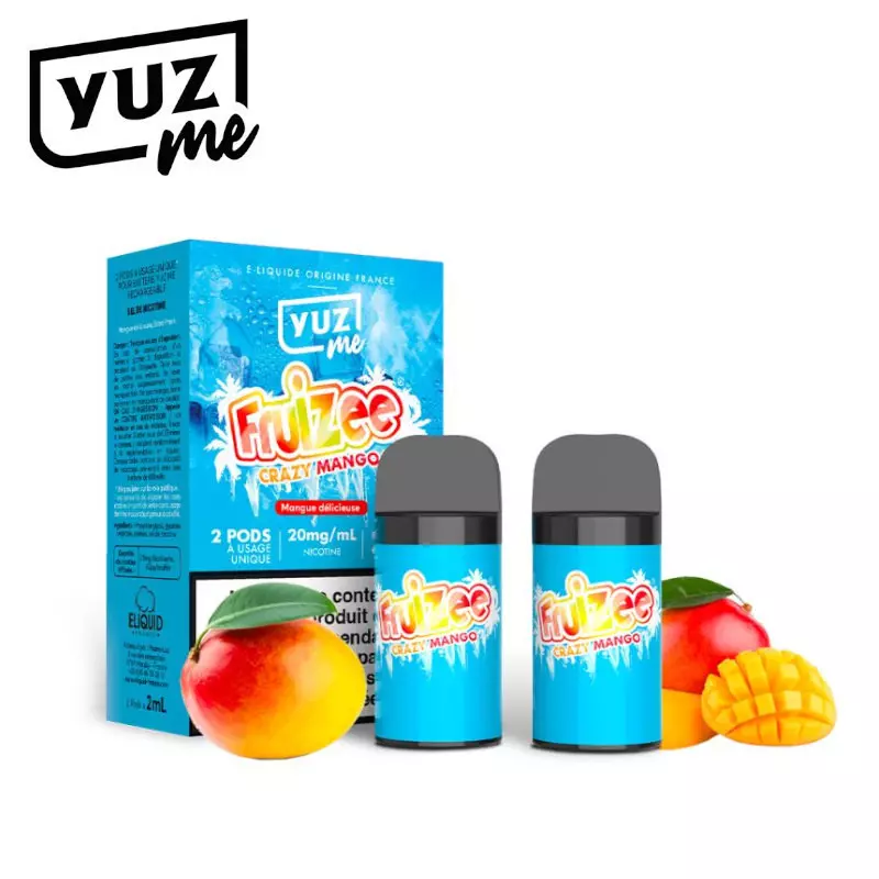 Pack 2 Pods Jetables Crazy Mango Fruizee Yuz Me 6093