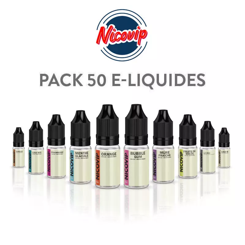 Pack 50 E-liquides NicoVIP P162*