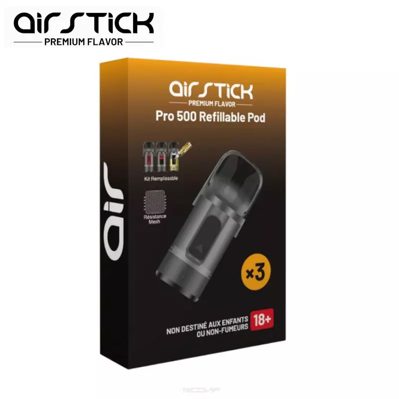 Pack 3 cartouches Airstick Pro 500 2ml Steam Crave 6207  (J 60D)