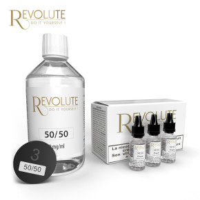 Pack Base et boosters 50/50 Revolute 200ml - 3 mg