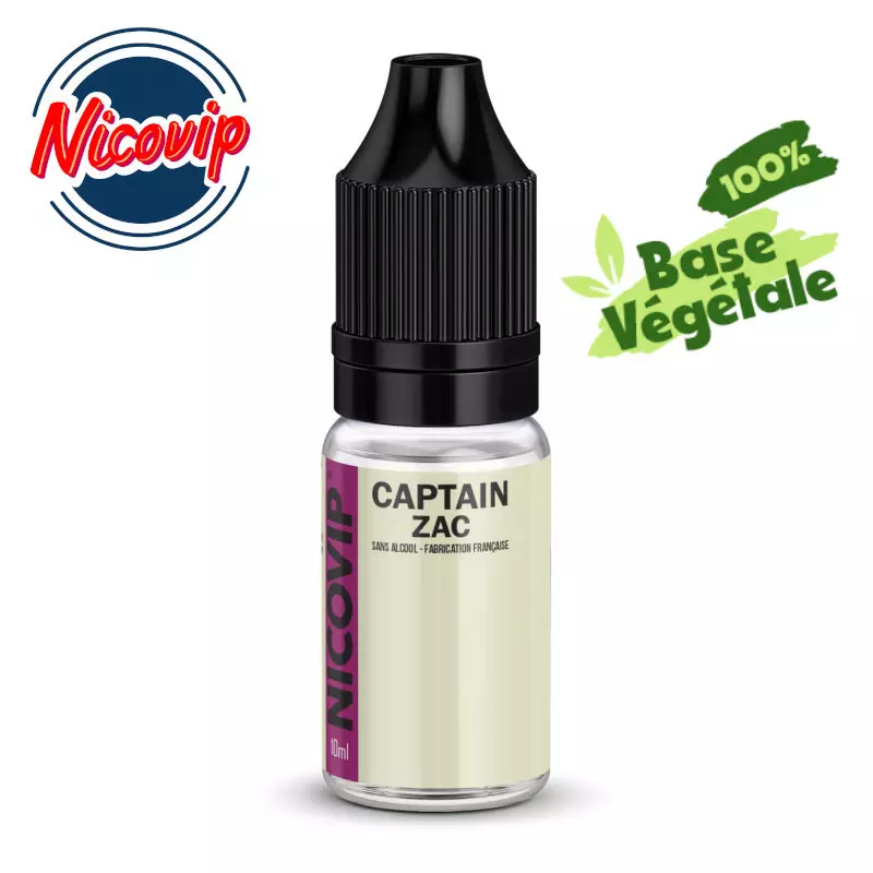 E-liquide Captain Zac Nicovip 10ml - 11 mg