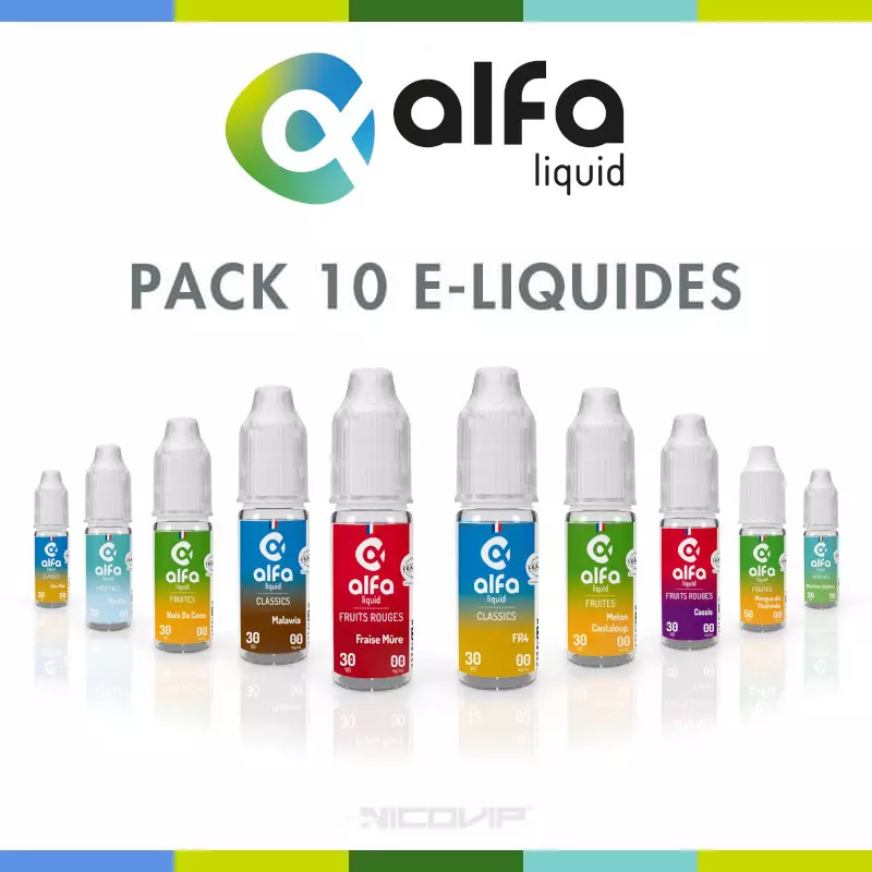 Pack 10 E-liquides Alfaliquid P690*