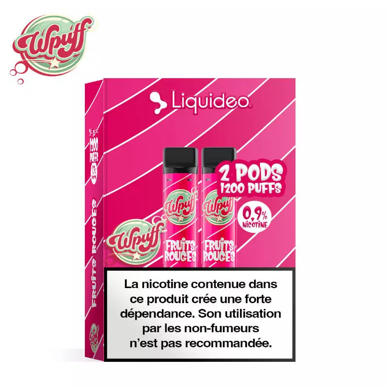 2 Recharges Puff Fruits Rouges Wpuff 1800 Liquideo 7010
