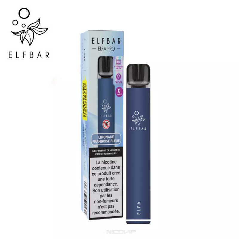 Kit Puff Elfa Pro Limonade Framboise Bleue Elfbar - 10 mg