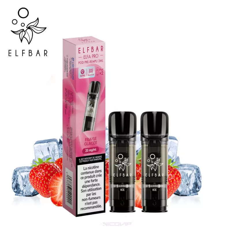 Pack 2 Pods Fraise Glacée Elfa pro Elf Bar