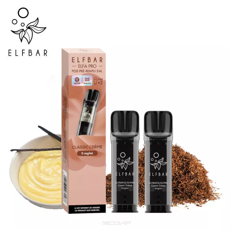 Pack 2 Pods Classic Crème Elfa pro Elf Bar