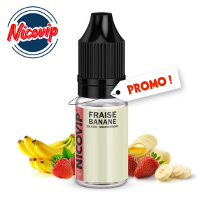 Promo e-liquide Fraise Banane Nicovip 10ml