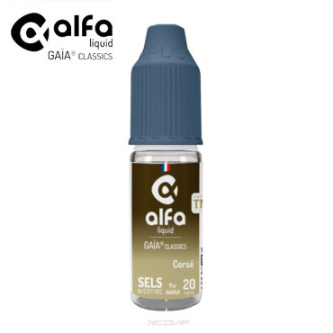 Corsé Gaïa Classics Sel de Nicotine Alfaliquid 10ml tabac Corsé Gaïa Classics Sel de Nicotine Alfaliquid 10ml tabac