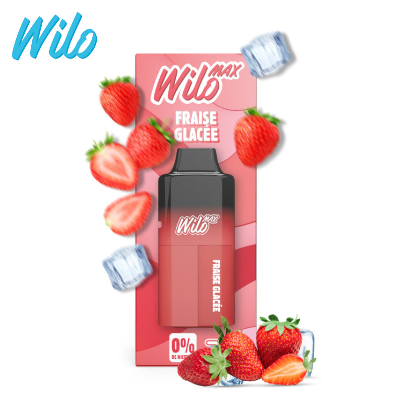 1 Batterie + Pod + Fiole Fraise Glacée Wilo Max 12ml