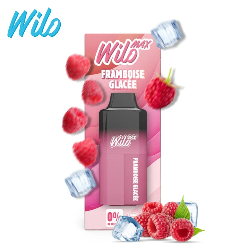 Kit Puff + Pod + Fiole Framboise Glacée Wilo Max 12ml - Sans nicotine