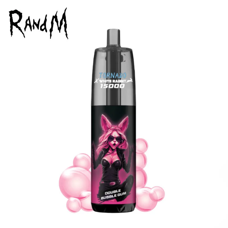 Kit Puff Tornado 15000 Double Bubble Gum White Rabbit Randm 7487