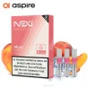 3 Recharges Nexi One Pêche Glacée 1,2ml Aspire - Sans nicotine