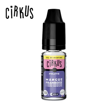 Mangue Framboise Sel de Nicotine 10ml Cirkus Mangue Framboise Sel de Nicotine 10ml Cirkus