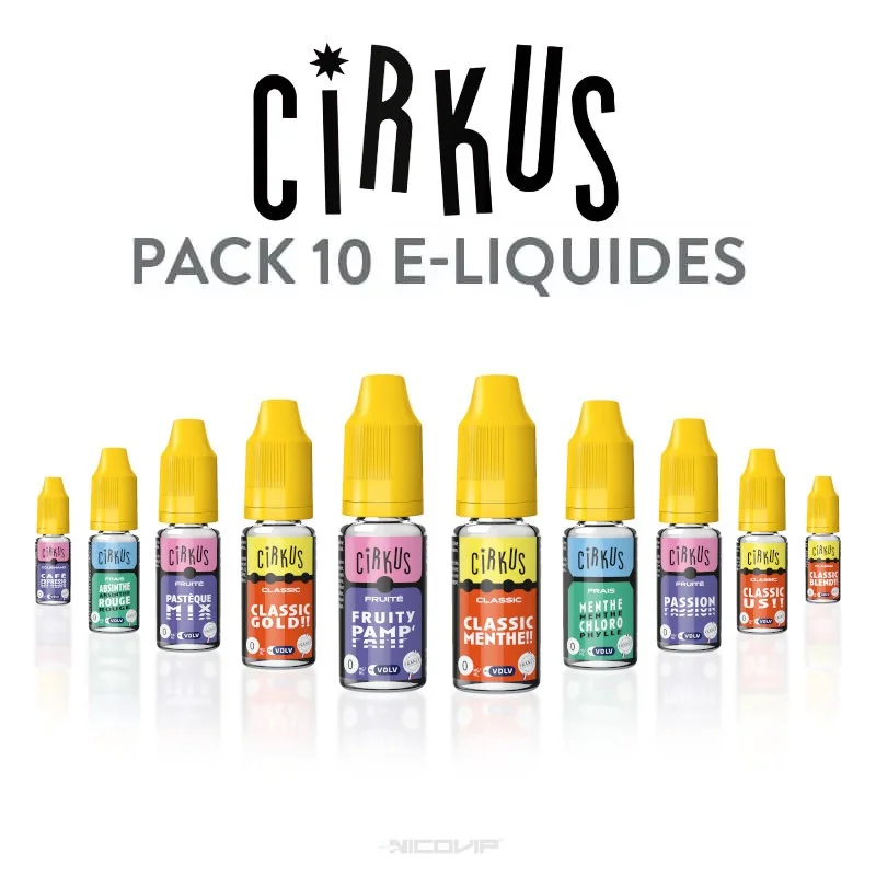 Pack 10 E-liquides Cirkus P1250*