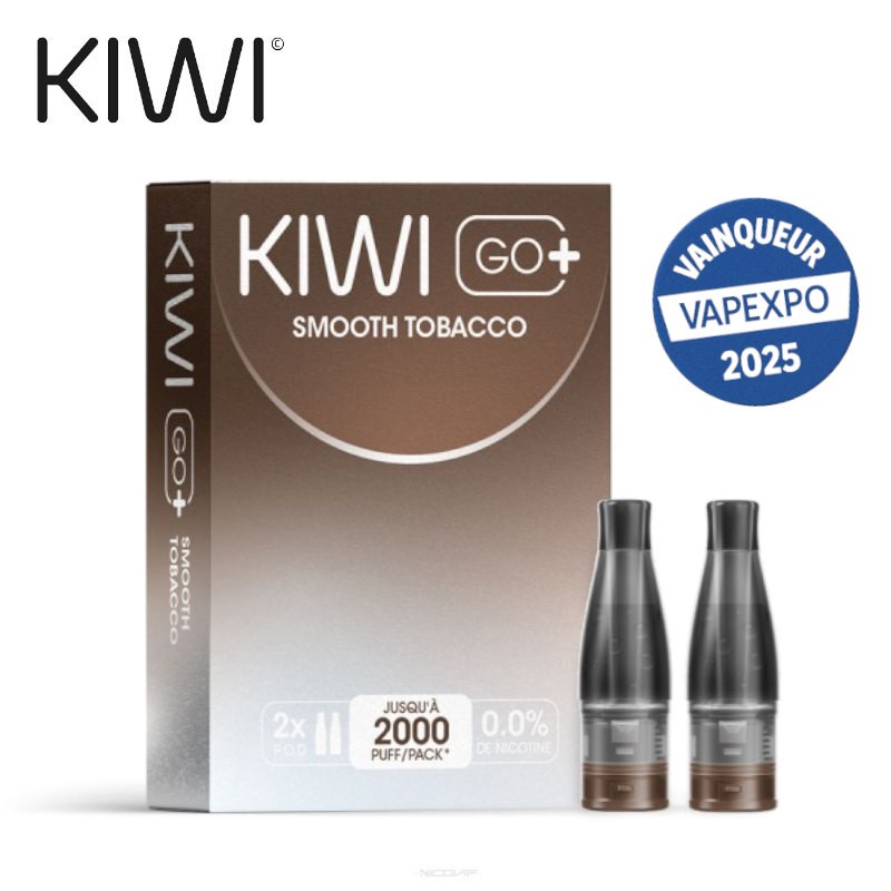 Pack 2 Cartouches Smooth Tobacco Kiwi Go+
