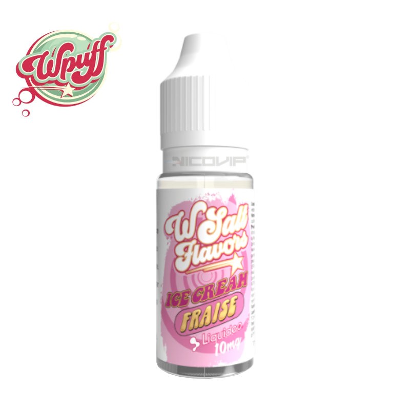 Ice Cream Fraise Wpuff Salt Liquideo 10ml