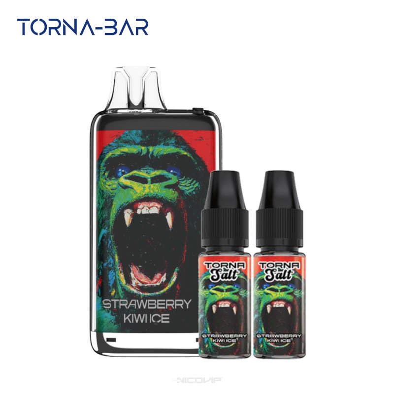 Kit Puff Torna Max 30K Strawberry Kiwi Ice Torna Bar