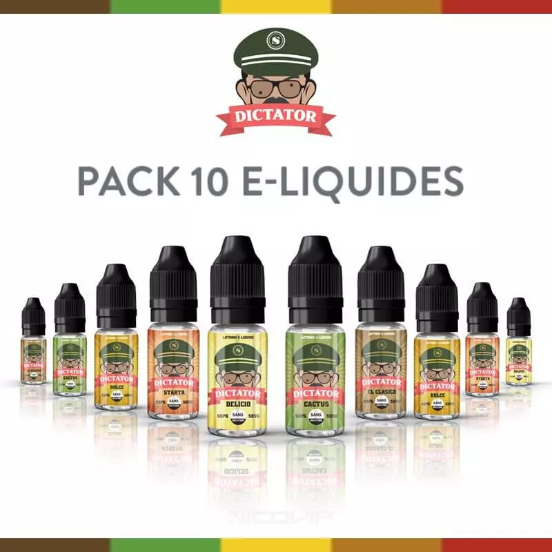 Pack 10 E-liquides Dictator P1516*