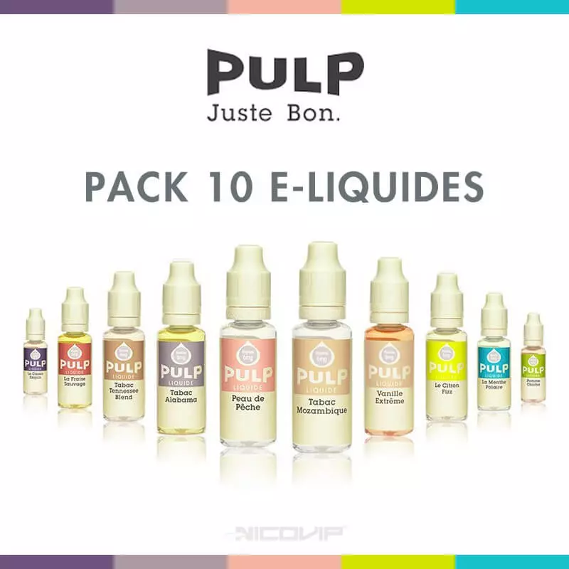 Pack 10 E-liquides Pulp P1189*
