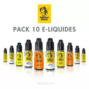 Pack 10 E-liquides Le Vapoteur Breton