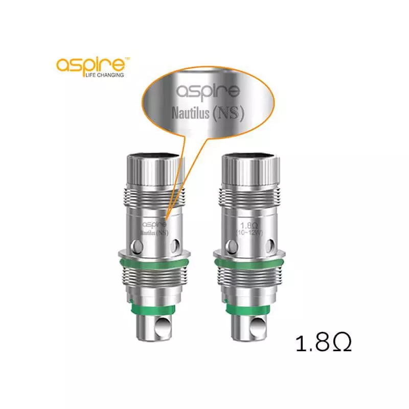 Pack 5 résistances Nautilus BVC NS Aspire 1901 A2D