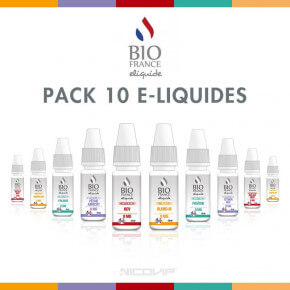 Pack 10 E-liquides Bio France