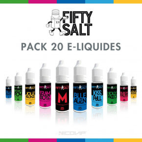 Pack 20 E-liquides Fifty Salt