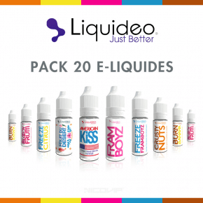Pack 20 E-liquides Liquideo