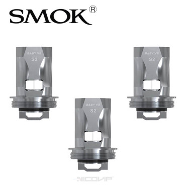 Pack de 3 résistances TFV8 Baby V2 Smok - S2 - 0.15 Ohms Pack de 3 résistances TFV8 Baby V2 Smok - S2 - 0.15 Ohms