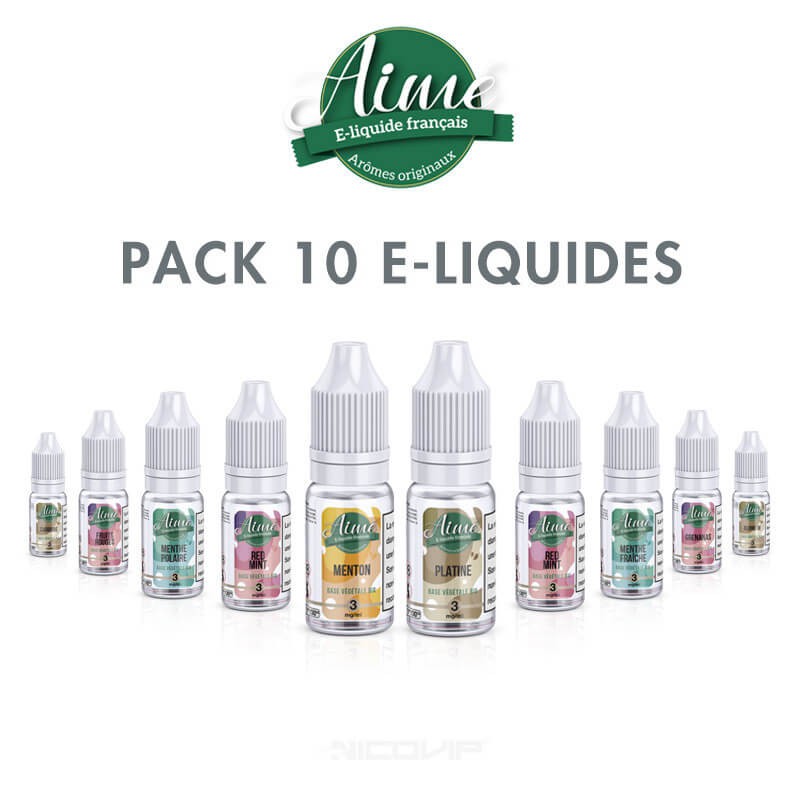 Pack 10 E-liquides Bio Aimé