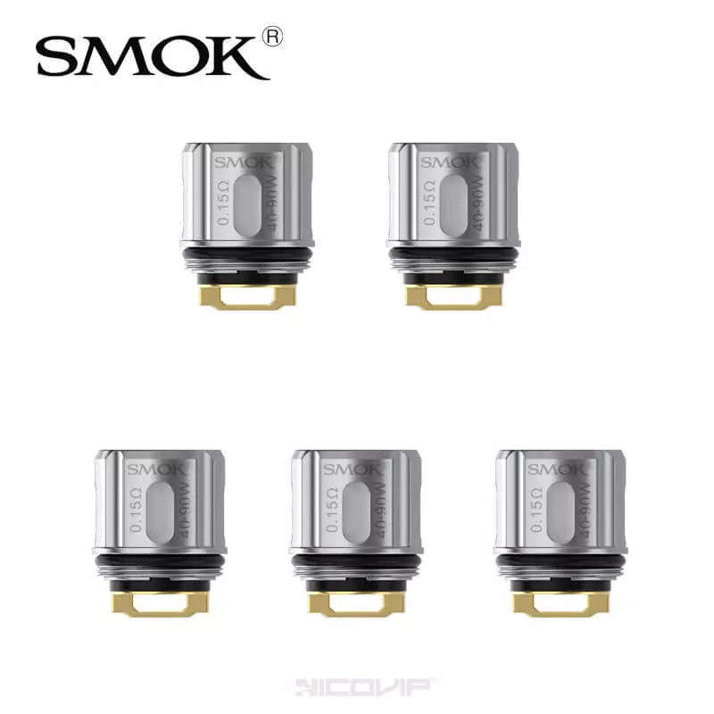 Pack 5 Résistances V9 Meshed 0,15ohm Smok 3351