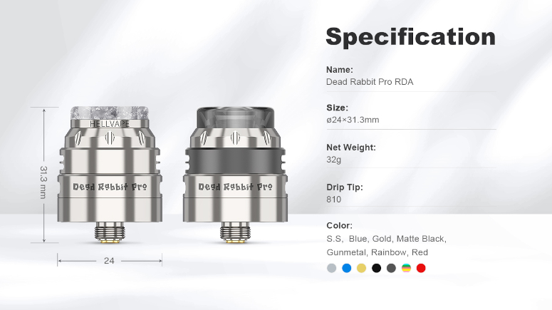 Dead Rabbit Pro RDA Hellvape caractéristiques