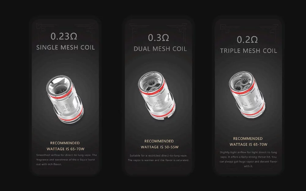 résistances crown 5 Uwell