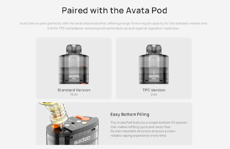 Kit Pod Avata Aspire cartouche