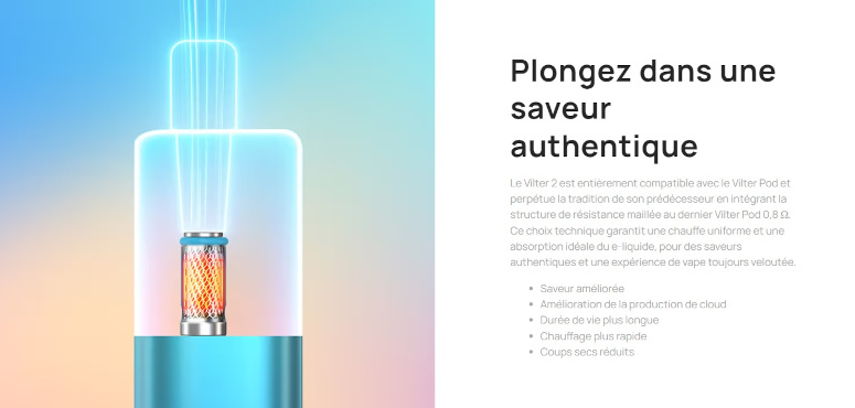 Kit Pod Vilter 2 Aspire tirage mtl