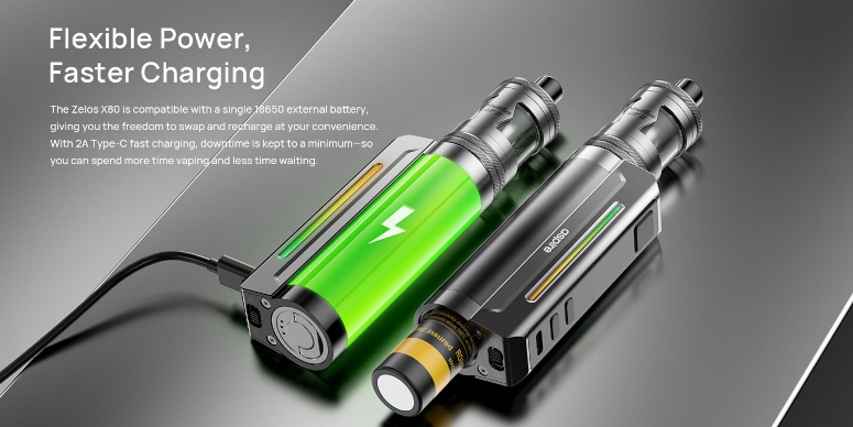 Zelos X80 Aspire batterie