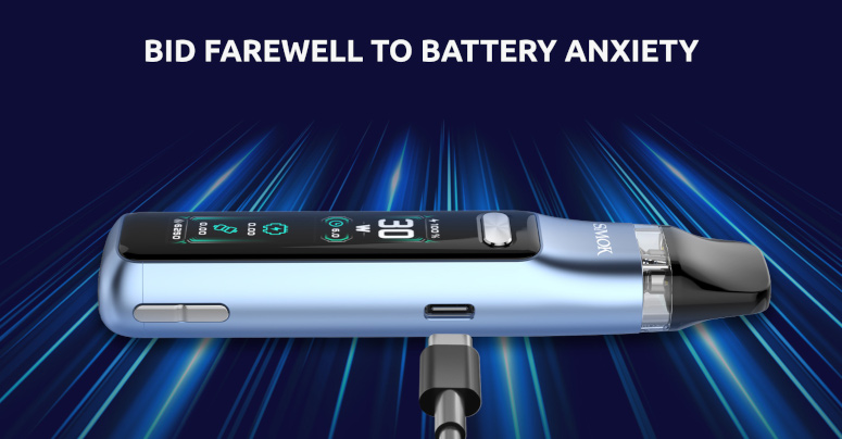 recharge usb-c de la batterie Novo GT Smok