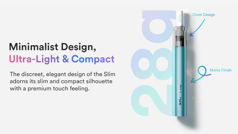 design minimaliste kit slim starter vaptio