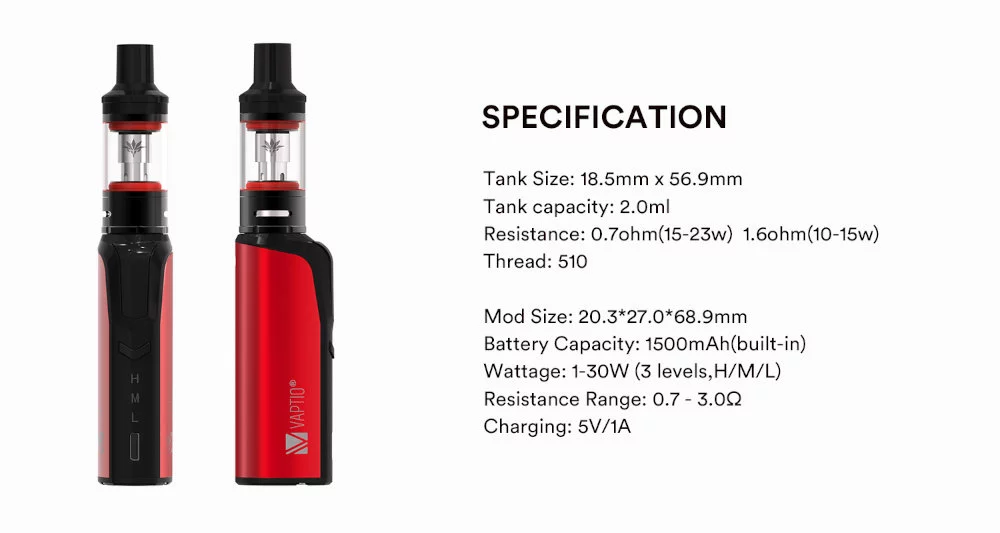 Kit Cosmo Vaptio caractéristiques