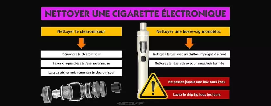 Comment nettoyer ma cigarette électronique ?